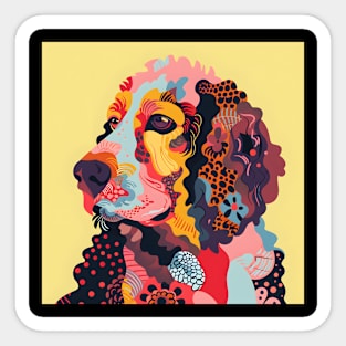 70s Irish Setter Vibes: Pastel Pup Parade Sticker